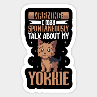 Yorkshire Terrier lover Sticker